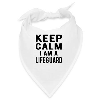 Lifeguard : Keep calm I am a Lifeguard - Bandana - Weiß - Vorne