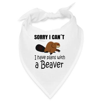 BEAVER: Plans with a Beaver - Bandana - Weiß - Vorne