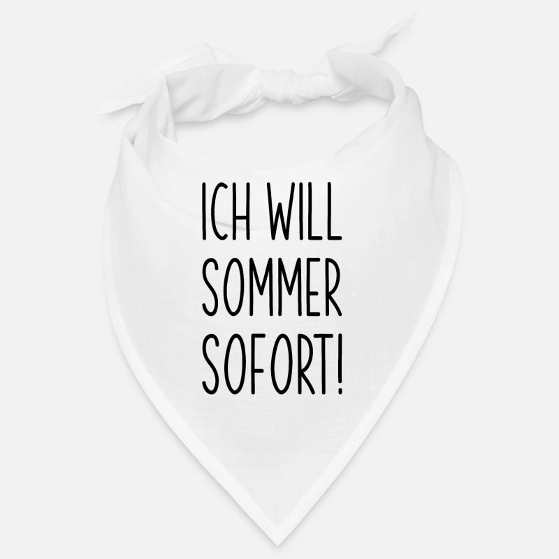 Ich will Sommer Sonne Meer - Bandana - Weiß