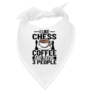 CHESS / COFFEE: chess, coffee & maybe 3 people - Bandana - Weiß - Vorne