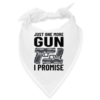 GUN RIGHTS GUN LOVER 2ND AMENDMENT: one more gun - Bandana - Weiß - Vorne