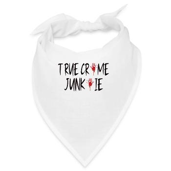 TRUE CRIME SERIAL KILLER GIFT : True Crime Junkie - Bandana - Weiß - Vorne