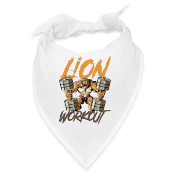 löwe workout fitness gym hanteln - Bandana - Weiß - Vorne