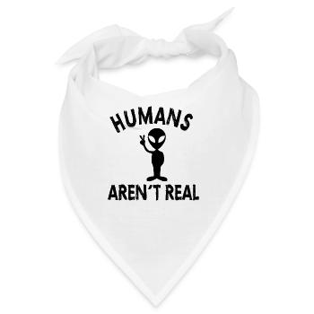 ALIEN humans aren´t real - Bandana - Weiß - Vorne