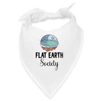 Flat Earth Theory Flat Earth Flat Earth Society - Bandana - Weiß - Vorne