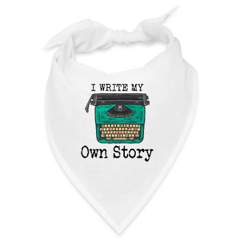 Typewriter Writing Writer I Write My Own Story - Bandana - Weiß - Vorne