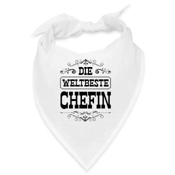 Weltbeste Chefin - Bandana - Weiß - Vorne