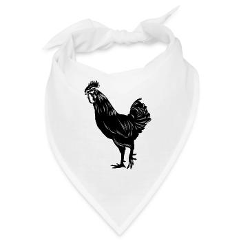 Huhn Chicken - Bandana - Weiß - Vorne