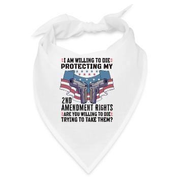 Gun Rights Gun Lover 2. Änderung Waffenbesitzer - Bandana - Weiß - Vorne