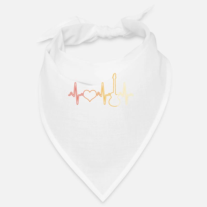 E Guitar Heartbeat Retro Bandana