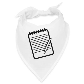 Checkliste Notizen Hausaufgaben - Bandana - Weiß - Vorne