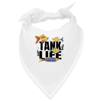 Aquaristik Aquarium Keeper Fishkeeper Salzwasser - Bandana - Weiß - Vorne