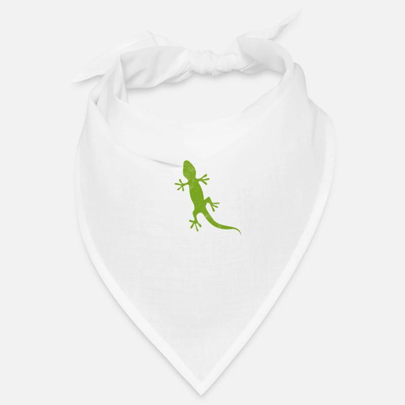 Eidechse - Bandana - Weiß