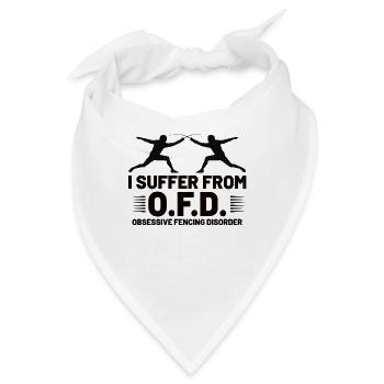 Fencing Fencer Fence - Bandana - Weiß - Vorne