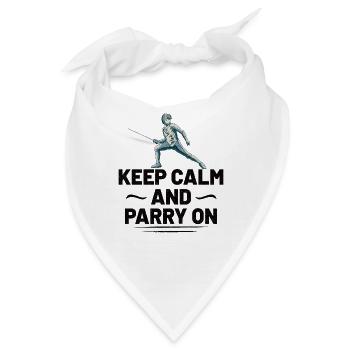 Fencing Fencer Fence - Bandana - Weiß - Vorne