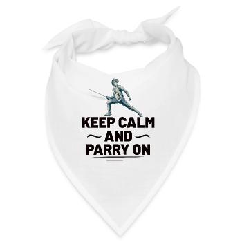 Fencing Fencer Fence - Bandana - Weiß - Vorne