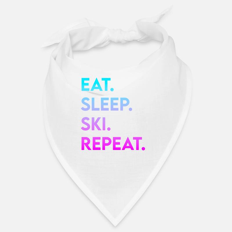 eat sleep ski repeat Bandana
