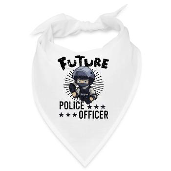 Police Cop Officer Police Office - Bandana - Weiß - Vorne