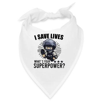 Police Cop Officer Police Office - Bandana - Weiß - Vorne