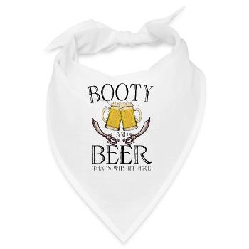 Beer Lover Pirate Pirate Ship Pirate Captain - Bandana - Weiß - Vorne