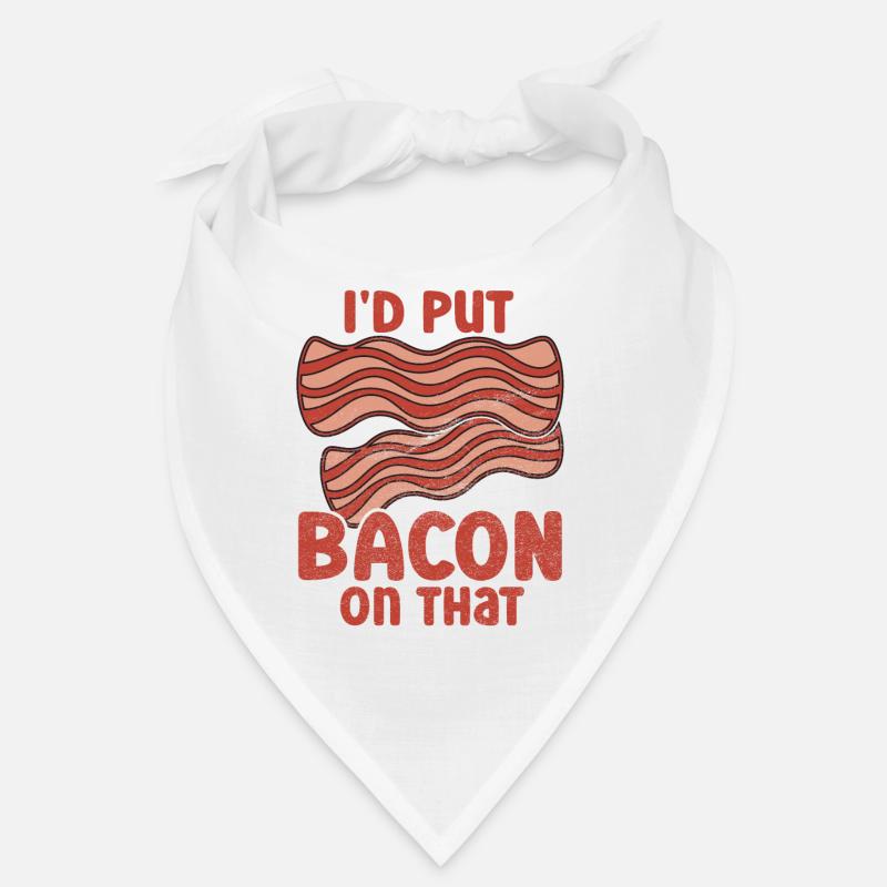 Lustiger Speckspruch Knuspriger Speck Junk Food Bandana