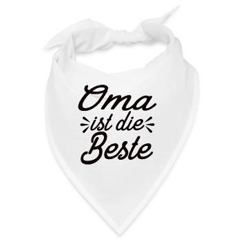 Oma Ist Die Beste - Bandana - Weiß - Vorne