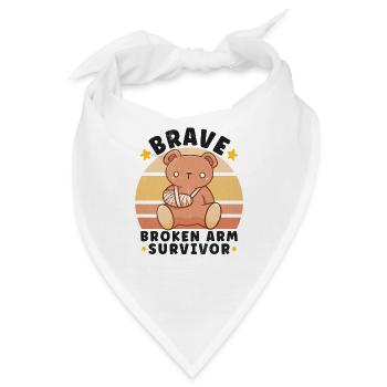 Broken Hand Broken Arm Broken Bones Funny Broken - Bandana - Weiß - Vorne