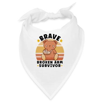 Broken Hand Broken Arm Broken Bones Funny Broken - Bandana - Weiß - Vorne
