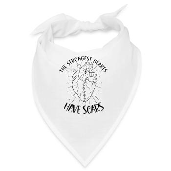 Open Heart Surgery Heart Surgery Survivor Gift - Bandana - Weiß - Vorne