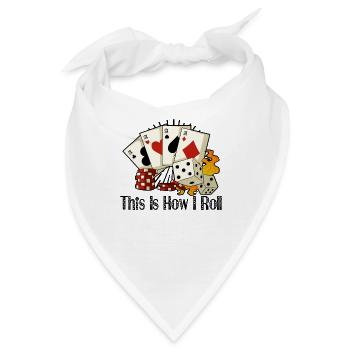Poker Casino Poker Player Gambling Roulette Gift - Bandana - Weiß - Vorne