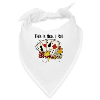 Poker Casino Poker Player Gambling Roulette Gift - Bandana - Weiß - Vorne