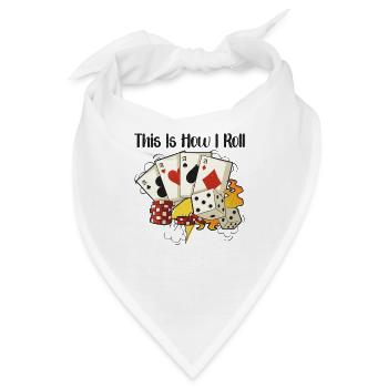 Poker Casino Poker Player Gambling Roulette Gift - Bandana - Weiß - Vorne