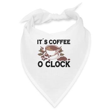Coffee Lover Caffeine Molecule Java Latte Espresso - Bandana - Weiß - Vorne