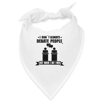 Debatte Rede Debattierer Redner Geschenkidee - Bandana - Weiß - Vorne