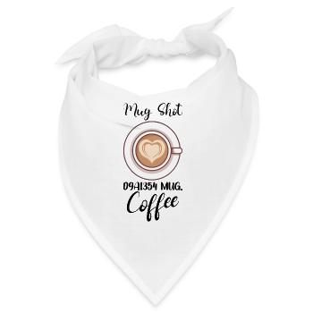 Coffee Lover Caffeine Molecule Java Latte Espresso - Bandana - Weiß - Vorne