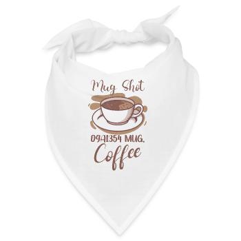 Coffee Lover Caffeine Molecule Java Latte Espresso - Bandana - Weiß - Vorne