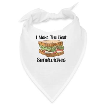 Sandwich Lover Picknick Food Lover Breakfast Gift - Bandana - Weiß - Vorne