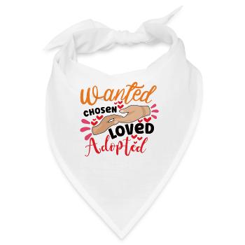 Lustige Adoptions-adoptions-tagesgeschenke - Bandana - Weiß - Vorne