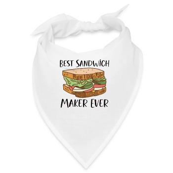 Sandwich Lover Picknick Food Lover Breakfast Gift - Bandana - Weiß - Vorne