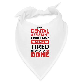Funny Dentist Dental Assistant Dental Nurse - Bandana - Weiß - Vorne