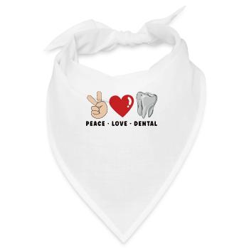 Dentist Dental Hygienist Gift Idea: Forbidden Love - Bandana - Weiß - Vorne