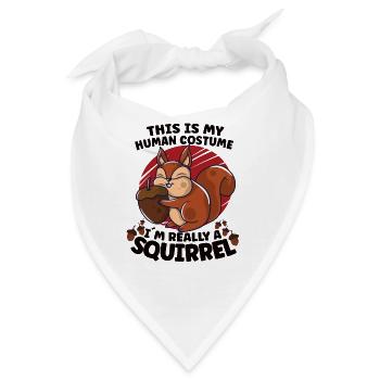 Funny Squirrel Fan Squirrel Lover Chipmunk Addict - Bandana - Weiß - Vorne