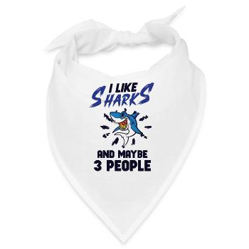 Shark Ocean Predator Sea Creature - Bandana - Weiß - Vorne