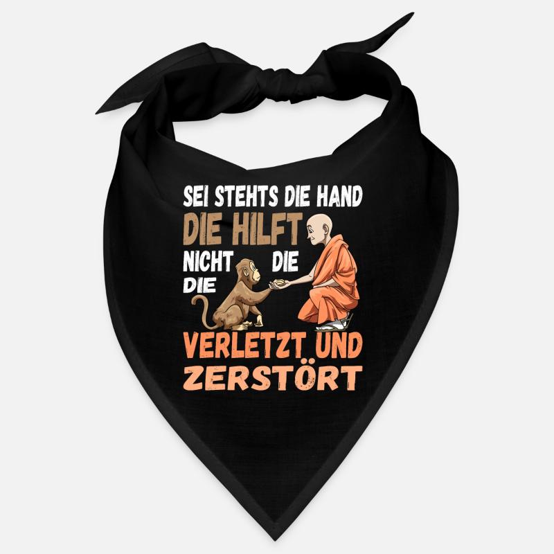 Helfende Hand Helfen Affe Mönch Nächstenliebe Bandana