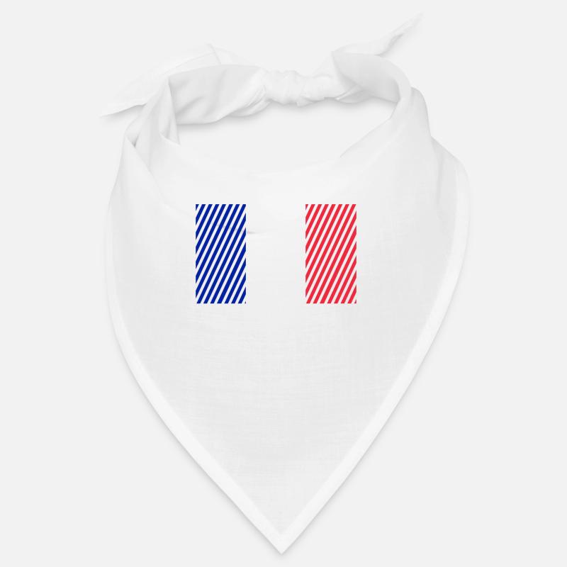 Français drapeau - Bandana - blanc