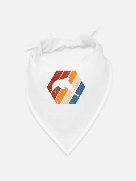 Delfin Retro - Bandana - Weiß