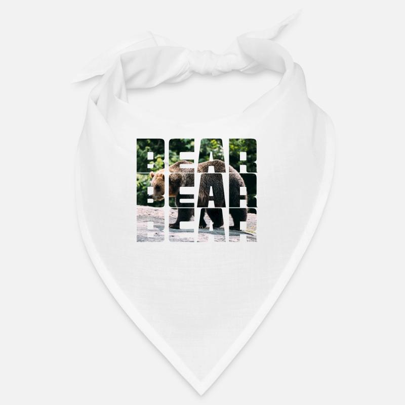 Bär - Bandana - Weiß