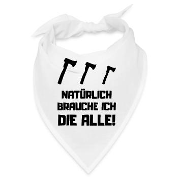 Männer Holzmachen Axt Sammlung Holz - Bandana - Weiß - Vorne