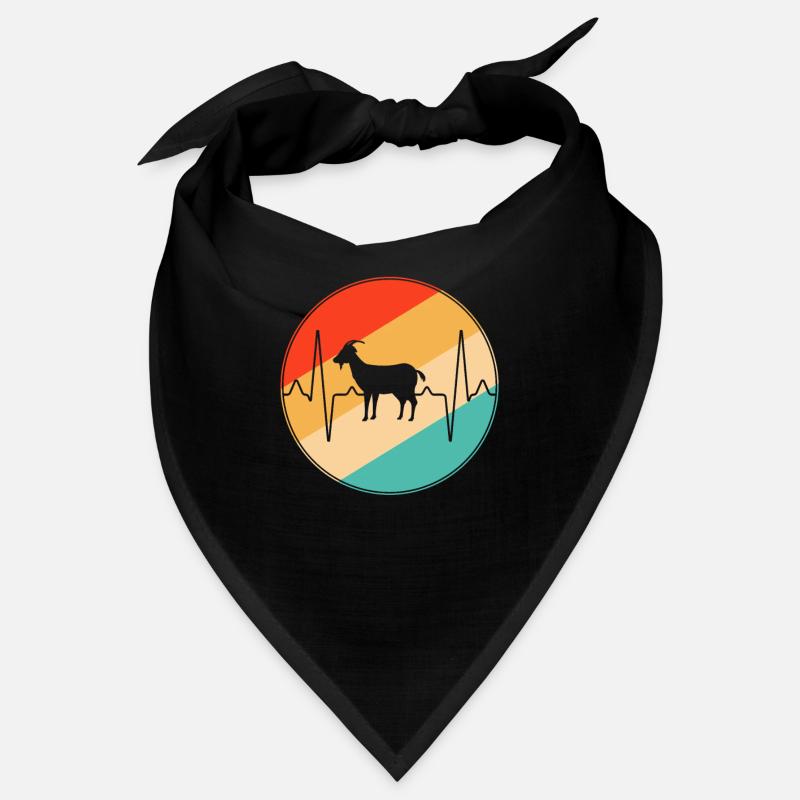Ziege Retro Herzschlag Bandana