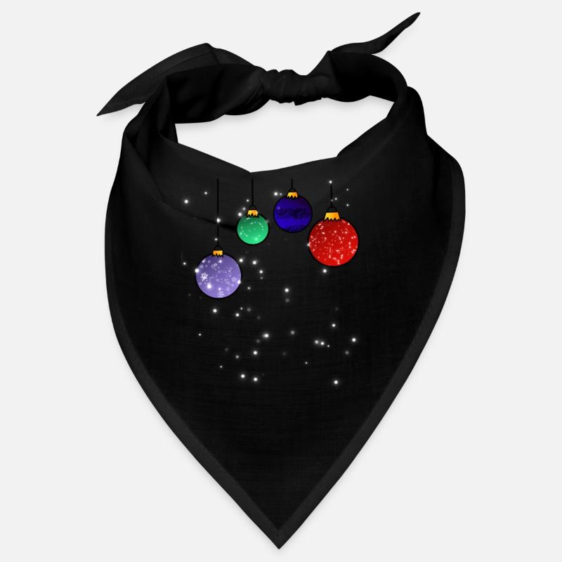 Christbaumkugeln mit Schneeflocken Bandana